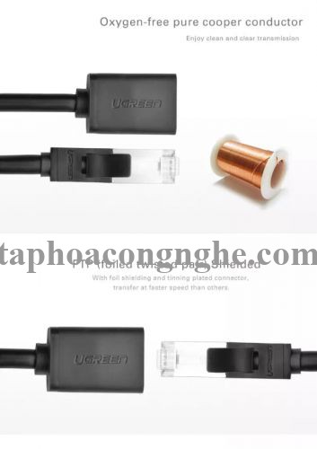 Ugreen 11283 5M màu Đen Cáp nối dài Ethernet CAT6 FTP RJ45 NW112 30011283